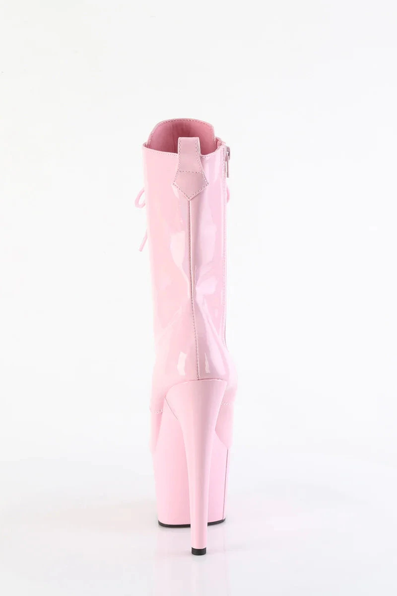 Pleaser USA Adore-1040WR 7inch Pleaser Boots - Holographic Baby Pink 6 Pleaser USA Adore-1040WR 7inch Pleaser Boots - Holographic Baby Pink - Image 4