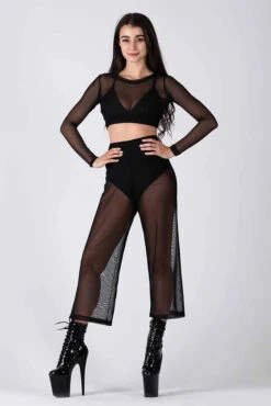 REV ACTIV Mesh Flow Pants - Black 9 REV ACTIV Mesh Flow Pants - Black -Radd Pole Wear Shop black mesh long set pleasure 2