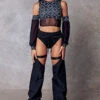 CXIX 119 Chaps - Black 2 CXIX 119 Chaps - Black -Radd Pole Wear Shop black chaps CXIX 119 streetwear polewear dancewear poledance 50409052 d37a 43bb bde9 c479b8477a88
