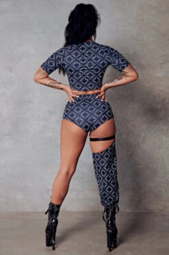 CXIX 119 Chaps - Black Print 19 CXIX 119 Chaps - Black Print -Radd Pole Wear Shop black cropped tee monogram fashion streetwear CXIX 119 c118dbae e4e0 412c a5c4 a23956185c4c