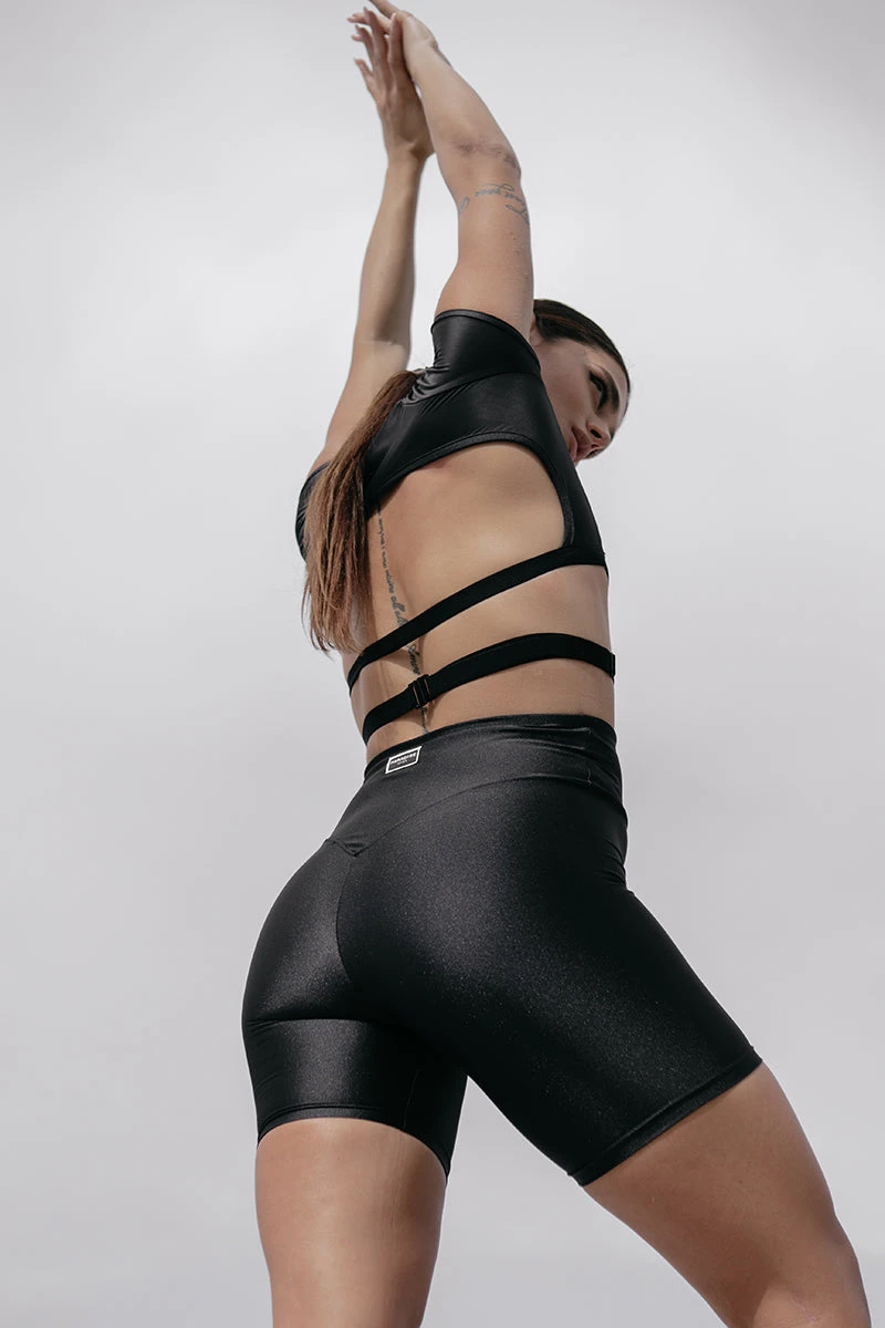 Paradise Chick Frankie Wrap Top - Black 4 Paradise Chick Frankie Wrap Top - Black - Image 2