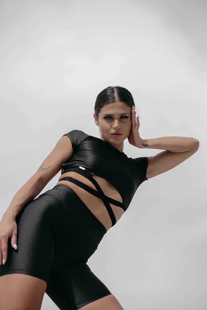 Paradise Chick Frankie Wrap Top - Black 8 Paradise Chick Frankie Wrap Top - Black - Image 6