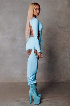 CXIX 119 Chaps - Blue 9 CXIX 119 Chaps - Blue -Radd Pole Wear Shop blue bodysuit CXIX polewear fashion streetwear
