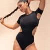 Lunalae Camlie Bodysuit - Recycled Black 1 Lunalae Camlie Bodysuit - Recycled Black -Radd Pole Wear Shop camile1