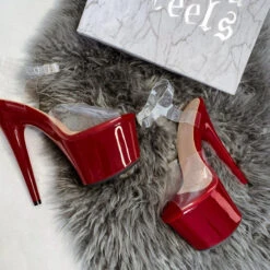 Hella Heels Classic Gloss 7inch Stilettos - Chilli 13 Hella Heels Classic Gloss 7inch Stilettos - Chilli -Radd Pole Wear Shop chilli lyla sienna 6 7 1 1