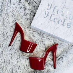 Hella Heels Classic Gloss 7inch Stilettos - Chilli 17 Hella Heels Classic Gloss 7inch Stilettos - Chilli -Radd Pole Wear Shop chilli lyla sienna 6 7 13