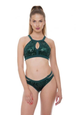 Bandurska Eclipse Top - Green Sequin 9 Bandurska Eclipse Top - Green Sequin -Radd Pole Wear Shop eclipse set
