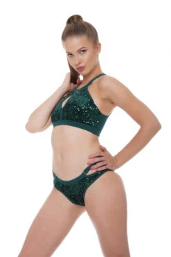 Bandurska Eclipse Top - Green Sequin 8 Bandurska Eclipse Top - Green Sequin -Radd Pole Wear Shop eclipse set1