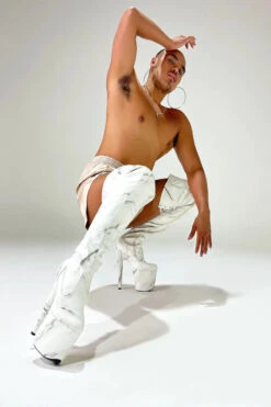 Hella Heels Renaissance Thicc Thigh High 8inch Boots - Faith 11 Hella Heels Renaissance Thicc Thigh High 8inch Boots - Faith -Radd Pole Wear Shop faith thicc thigh high white marble 8 inch sean boot pole dance shoes 1