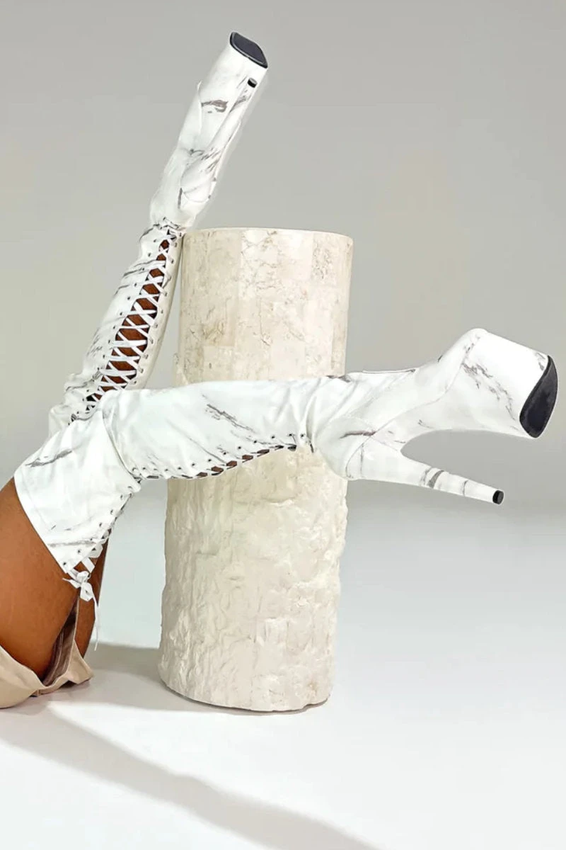 Hella Heels Renaissance Thicc Thigh High 8inch Boots - Faith 5 Hella Heels Renaissance Thicc Thigh High 8inch Boots - Faith - Image 3