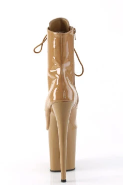 Pleaser USA Flamingo-1021 Peep Toe 8inch Pleaser Boots - Patent Toffee -Radd Pole Wear Shop flamingo 1021 tf m09 1