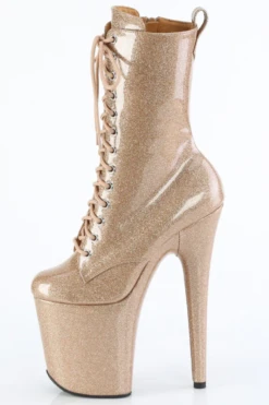 Pleaser USA Flamingo-1040GP 8inch Pleaser Boots - Gold Glitter -Radd Pole Wear Shop flamingo 1040gp gg m05 1