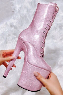 Hella Heels The Glitterati 8inch Boots - Sugarbaby 15 Hella Heels The Glitterati 8inch Boots - Sugarbaby -Radd Pole Wear Shop glitter 27
