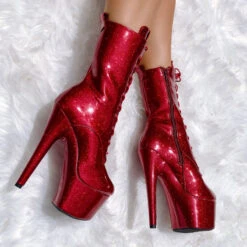 Hella Heels The Glitterati 7inch Boots - Kansass 15 Hella Heels The Glitterati 7inch Boots - Kansass -Radd Pole Wear Shop glitter 45