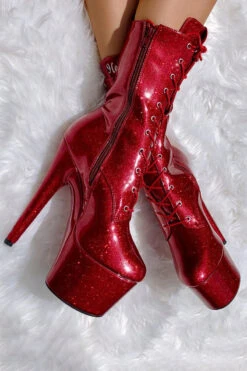 Hella Heels The Glitterati 7inch Boots - Kansass 13 Hella Heels The Glitterati 7inch Boots - Kansass -Radd Pole Wear Shop glitter 47