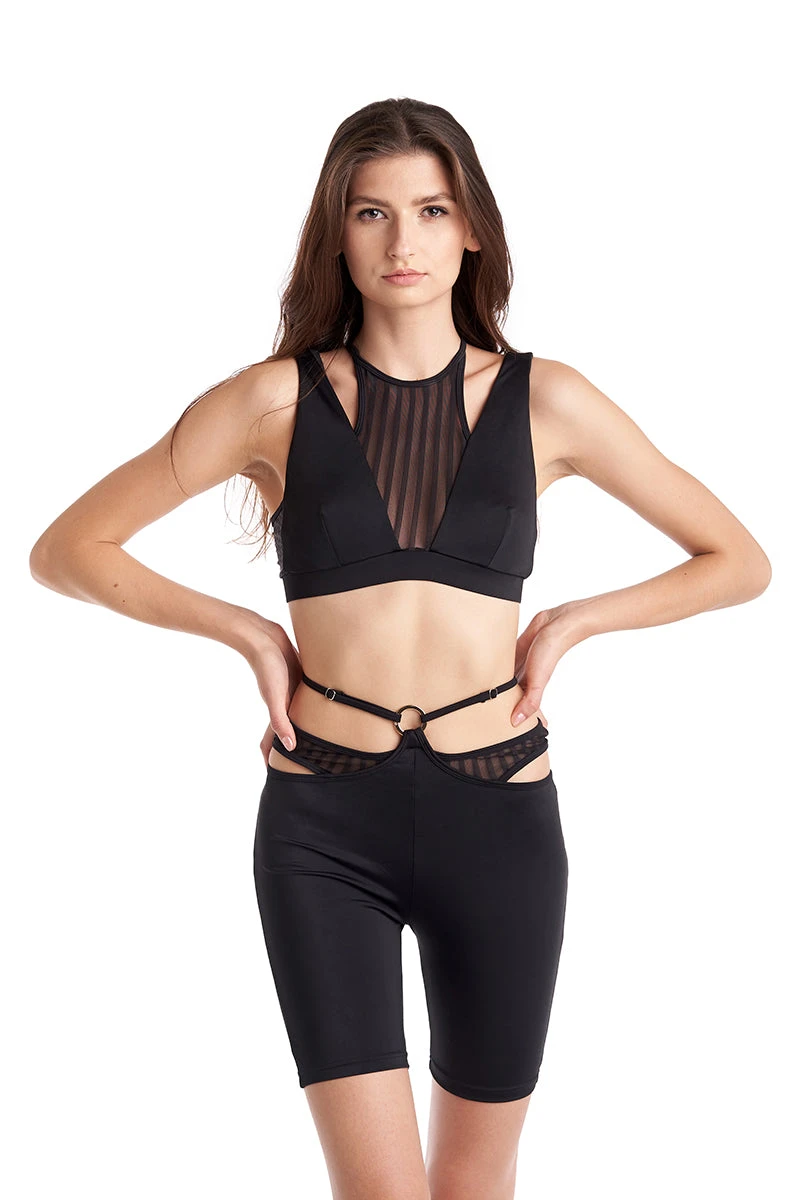 Hamade Activewear O-Ring Cycling Shorts - Black 4 Hamade Activewear O-Ring Cycling Shorts - Black - Image 2