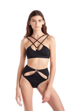 Hamade Activewear Hollow Front Bottoms - Black -Radd Pole Wear Shop hamadeIV7a