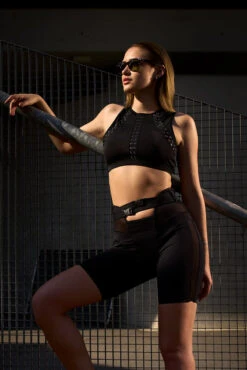 Hamade Activewear Buckle Cycling Shorts - Black 19 Hamade Activewear Buckle Cycling Shorts - Black -Radd Pole Wear Shop hamadeVI74