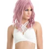 Poledancerka X-Front Top - Ivory White -Radd Pole Wear Shop i1