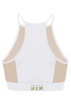 CXIX I S I S Halter Top - White With Sand Mesh 17 CXIX I S I S Halter Top - White With Sand Mesh -Radd Pole Wear Shop isis wnt1