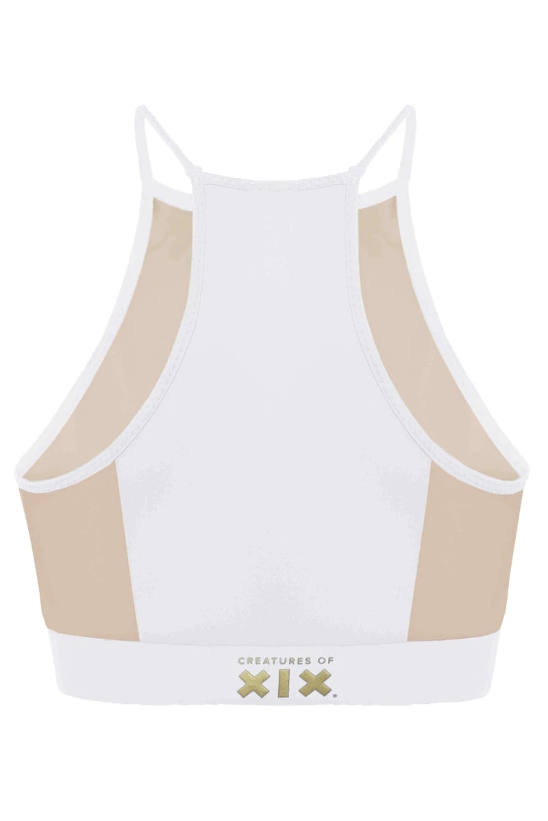 CXIX I S I S Halter Top - White With Sand Mesh 10 CXIX I S I S Halter Top - White With Sand Mesh - Image 8