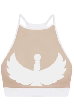 CXIX I S I S Halter Top - White With Sand Mesh 16 CXIX I S I S Halter Top - White With Sand Mesh -Radd Pole Wear Shop isis wnt3