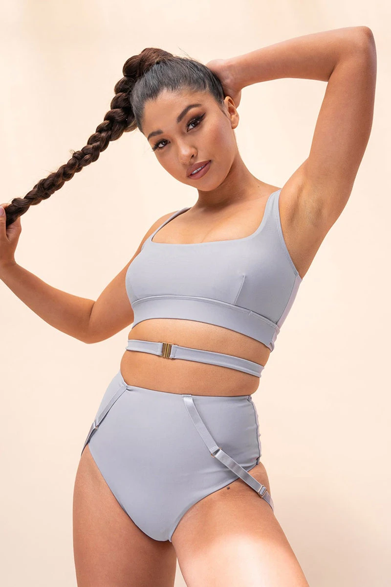 Lunalae Kehlani High Waist Bottoms - Recycled Grey 4 Lunalae Kehlani High Waist Bottoms - Recycled Grey - Image 2