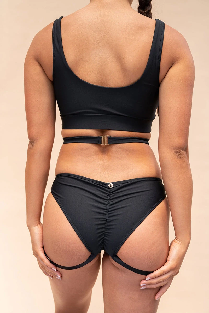 Lunalae Kehlani Low Waist Bottoms - Recycled Black 5 Lunalae Kehlani Low Waist Bottoms - Recycled Black - Image 3