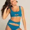 Paradise Chick Miami Opencut Top - Ribbed Petrol 1 Paradise Chick Miami Opencut Top - Ribbed Petrol -Radd Pole Wear Shop miamiribopencutpetrol1