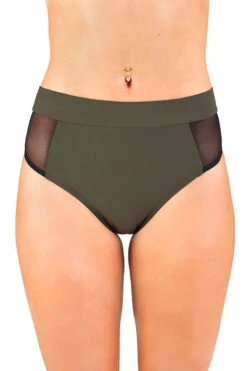 Dragonfly Molly Shorts - Khaki Mesh -Radd Pole Wear Shop msk2