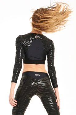 Paradise Chick Superhero Series Sticky Crop Top - Black Zebra 9 Paradise Chick Superhero Series Sticky Crop Top - Black Zebra -Radd Pole Wear Shop originalstickyzebra3top