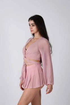 REV ACTIV Mesh Skirt Bottoms- Pink