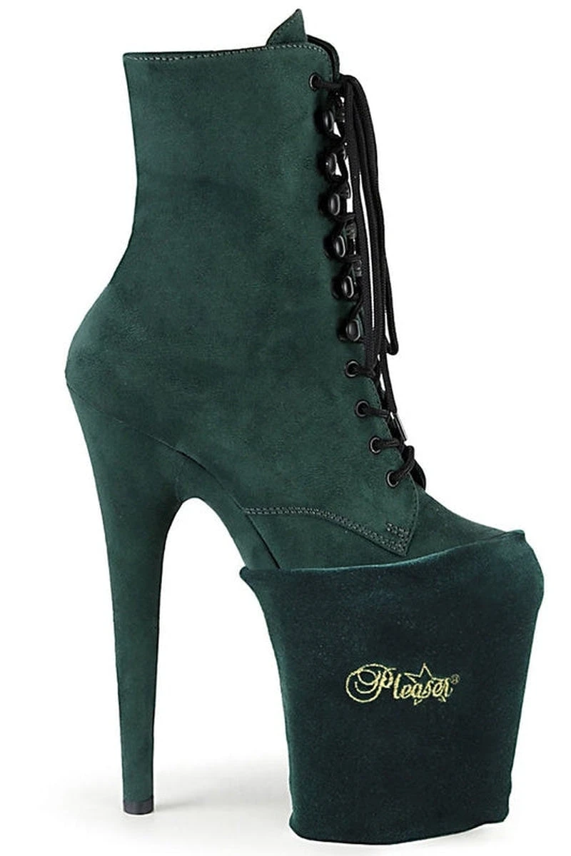 Pleaser USA Shoe Protectors - Emerald Green Velvet 3 Pleaser USA Shoe Protectors - Emerald Green Velvet