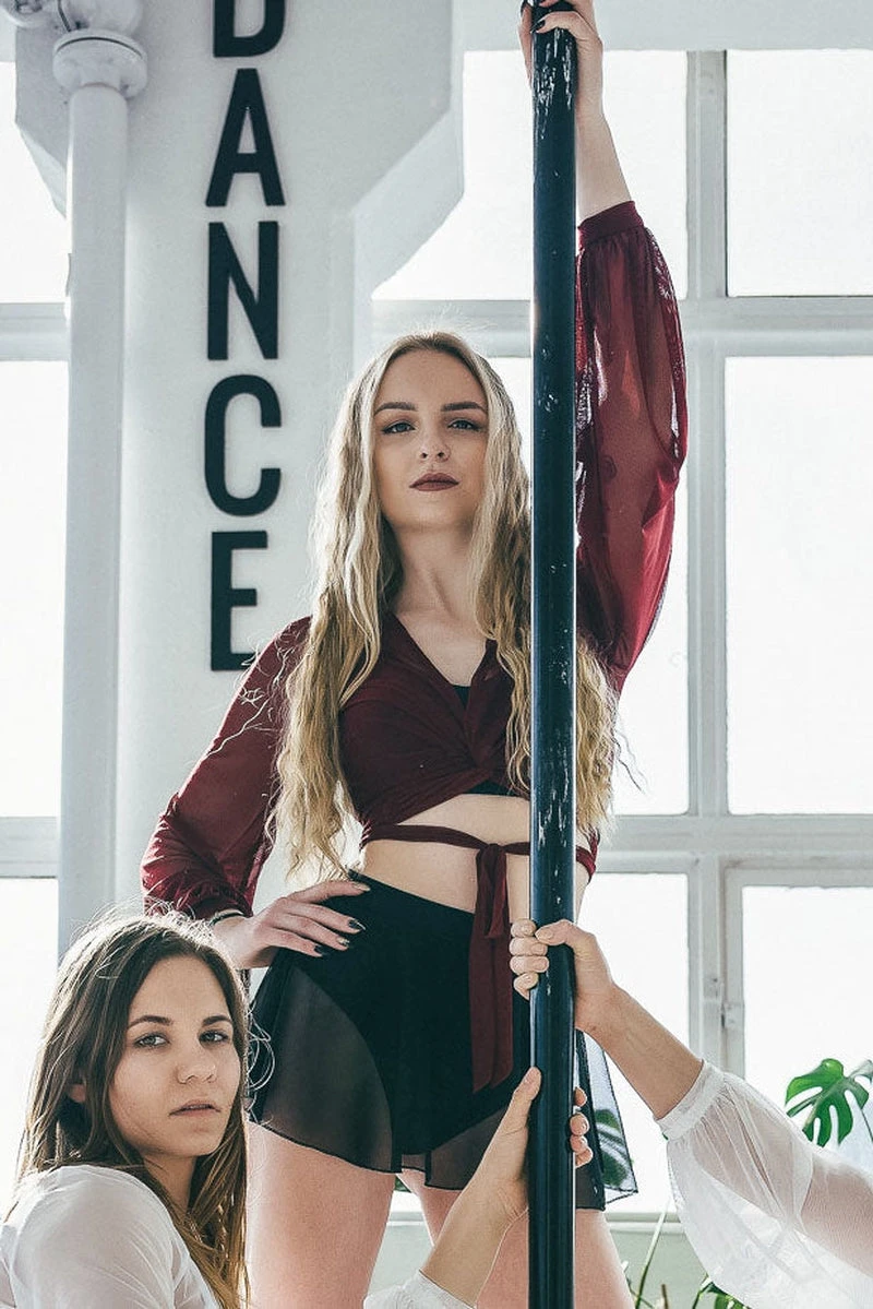 REV ACTIV Mesh Wrap Blouse - Wine 7 REV ACTIV Mesh Wrap Blouse - Wine - Image 5