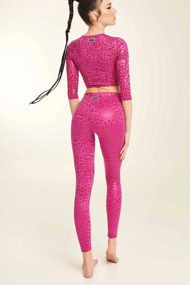 Paradise Chick Superhero Series Sticky Crop Top - Ruby Leopard 4 Paradise Chick Superhero Series Sticky Crop Top - Ruby Leopard - Image 2