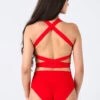 REV ACTIV Second Skin High Waist Shorts - Red 1 REV ACTIV Second Skin High Waist Shorts - Red -Radd Pole Wear Shop second skin red top eclipse red shorts 1