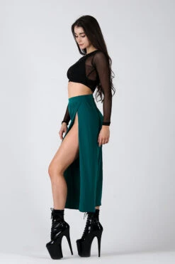 REV ACTIV Sensual Flow Pants (with Leg Slit) - Malachite 10 REV ACTIV Sensual Flow Pants (with Leg Slit) - Malachite -Radd Pole Wear Shop sensual malachite pants with slits 3