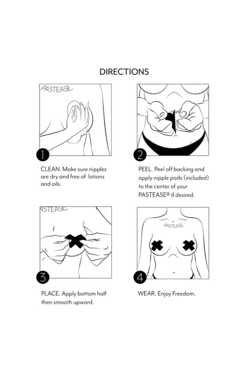 Pastease Diamond Nipple Pasties - Silver Glitter 6 Pastease Diamond Nipple Pasties - Silver Glitter - Image 4