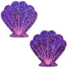 Pastease Seashell Nipple Pasties - Glitter Purple & Pink 2 Pastease Seashell Nipple Pasties - Glitter Purple & Pink -Radd Pole Wear Shop slice19