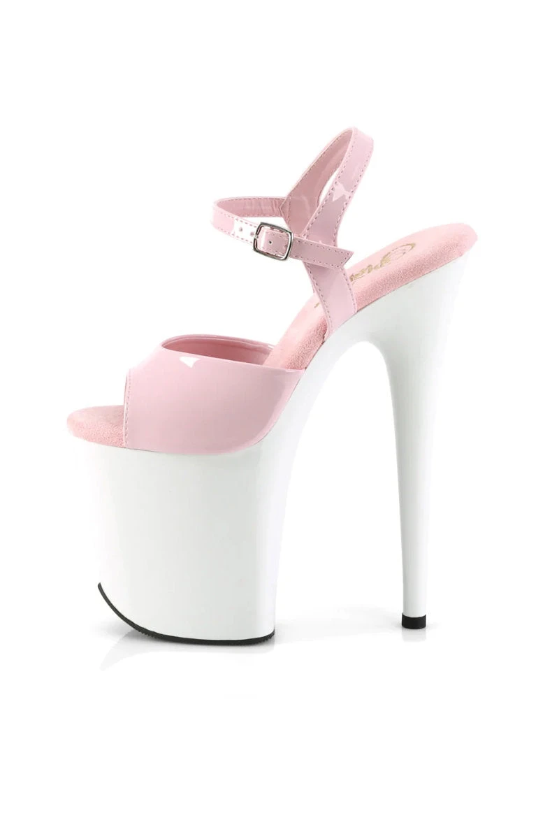 Pleaser USA Flamingo-809 8inch Pleasers - Patent Baby Pink/White 4 Pleaser USA Flamingo-809 8inch Pleasers - Patent Baby Pink/White - Image 2
