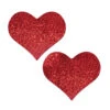 Pastease Heart Nipple Pasties - Red Glitter -Radd Pole Wear Shop slice23