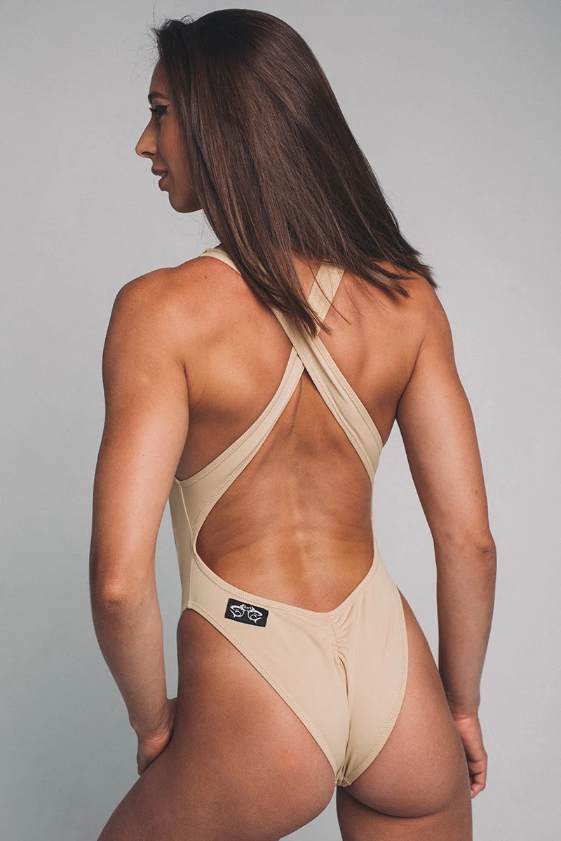 Shark Polewear Vashkelita Bodysuit - Beige 9 Shark Polewear Vashkelita Bodysuit - Beige - Image 7