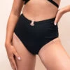 Lunalae Jemma High Waist Bottoms - Recycled Black 1 Lunalae Jemma High Waist Bottoms - Recycled Black -Radd Pole Wear Shop w1
