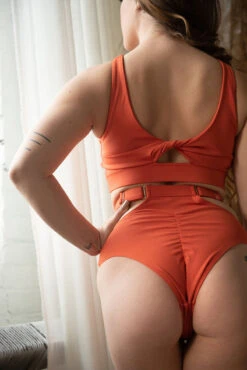 Chantay Polewear Tulip Shorts - Pumpkin -Radd Pole Wear Shop z2